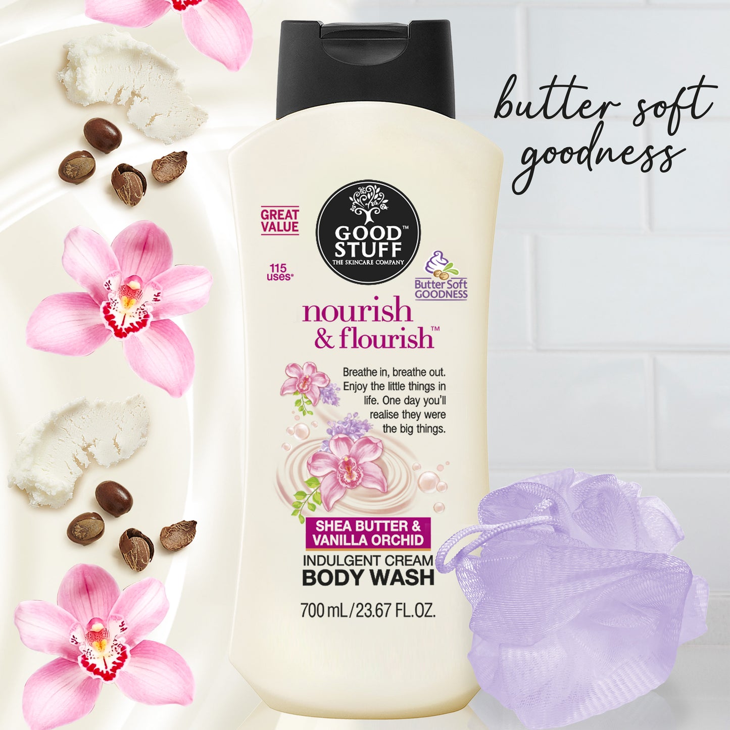 Nourish & Flourish Body Wash 700ml