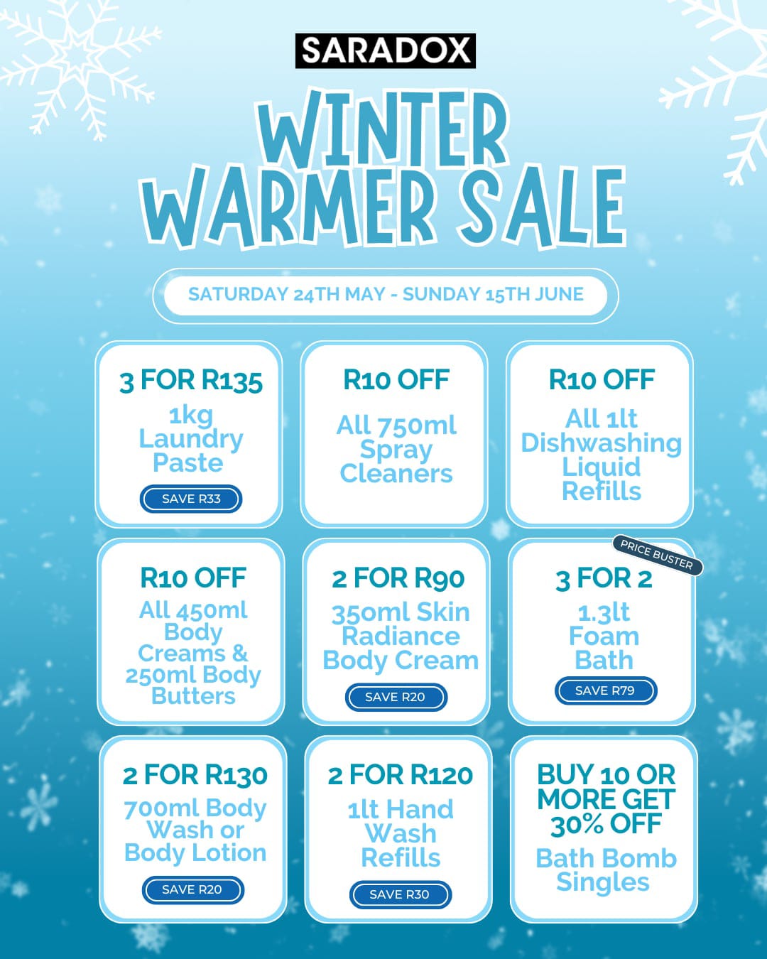 Winter Warmer Sale!