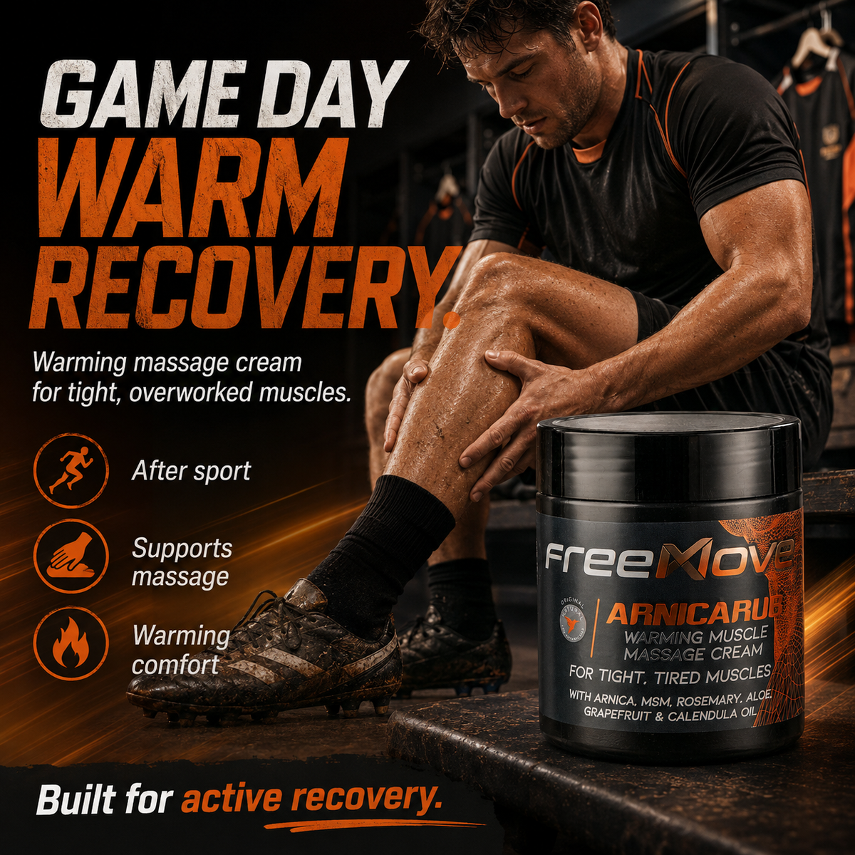 FreeMove ArnicaRub warming muscle Massage cream 125g jar