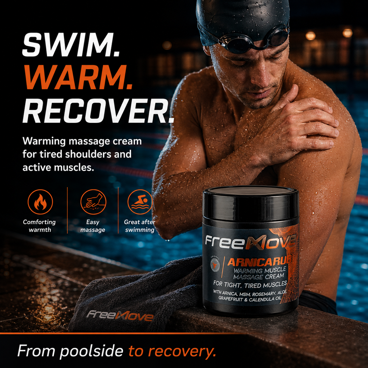 FreeMove ArnicaRub warming muscle Massage cream 125g jar