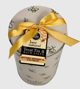 Bee Natural Tin with 300g Bath Soak - Gift