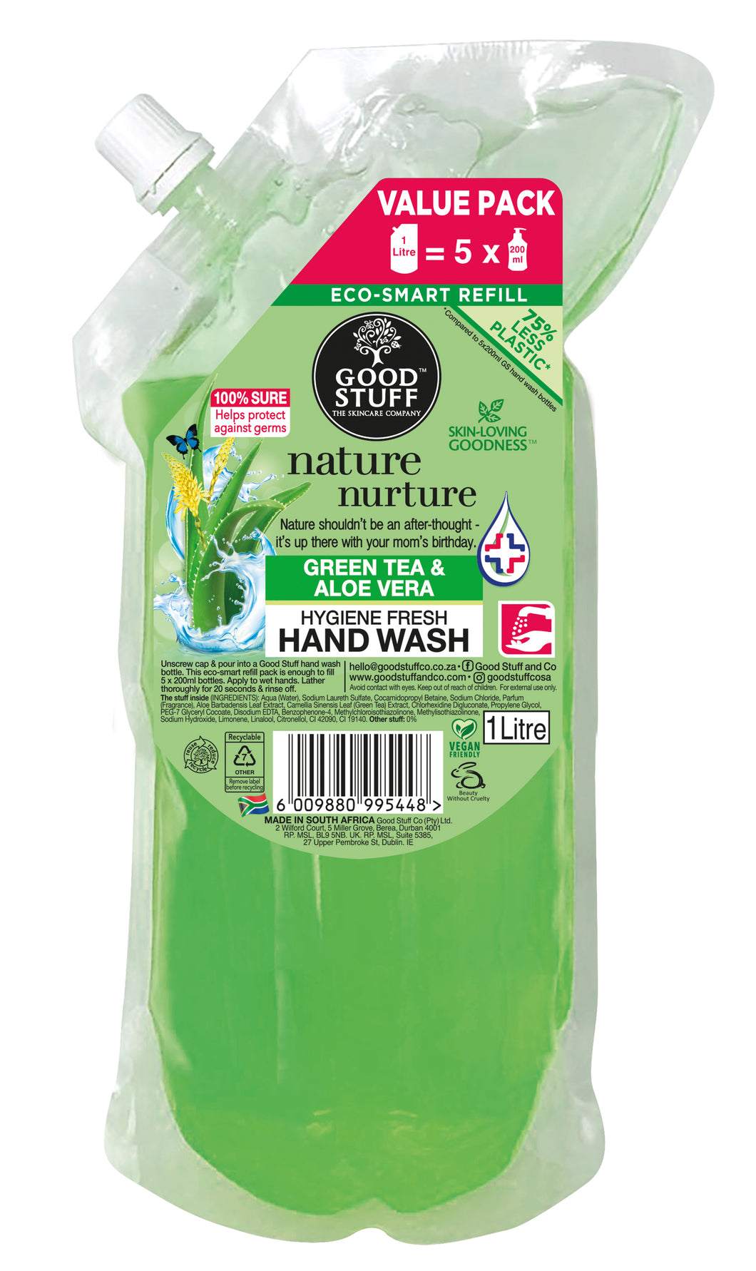 Nature Nurture Hand Wash Refill 1lt