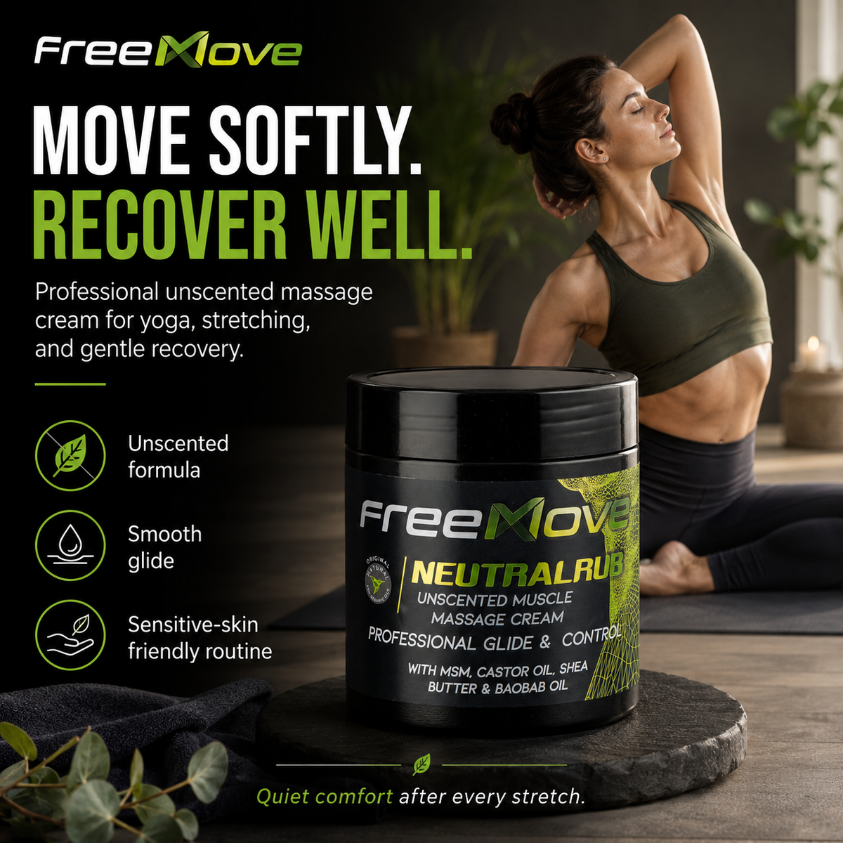 FreeMove NeutralRub Unscented Muscle Massage cream 50g