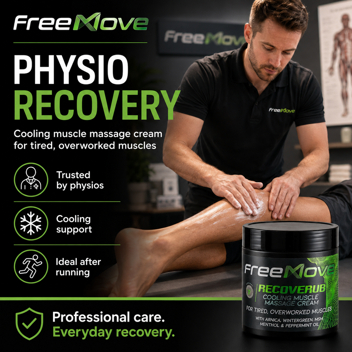 FreeMove RecoveRub Coolung Muscle Massage cream 500g