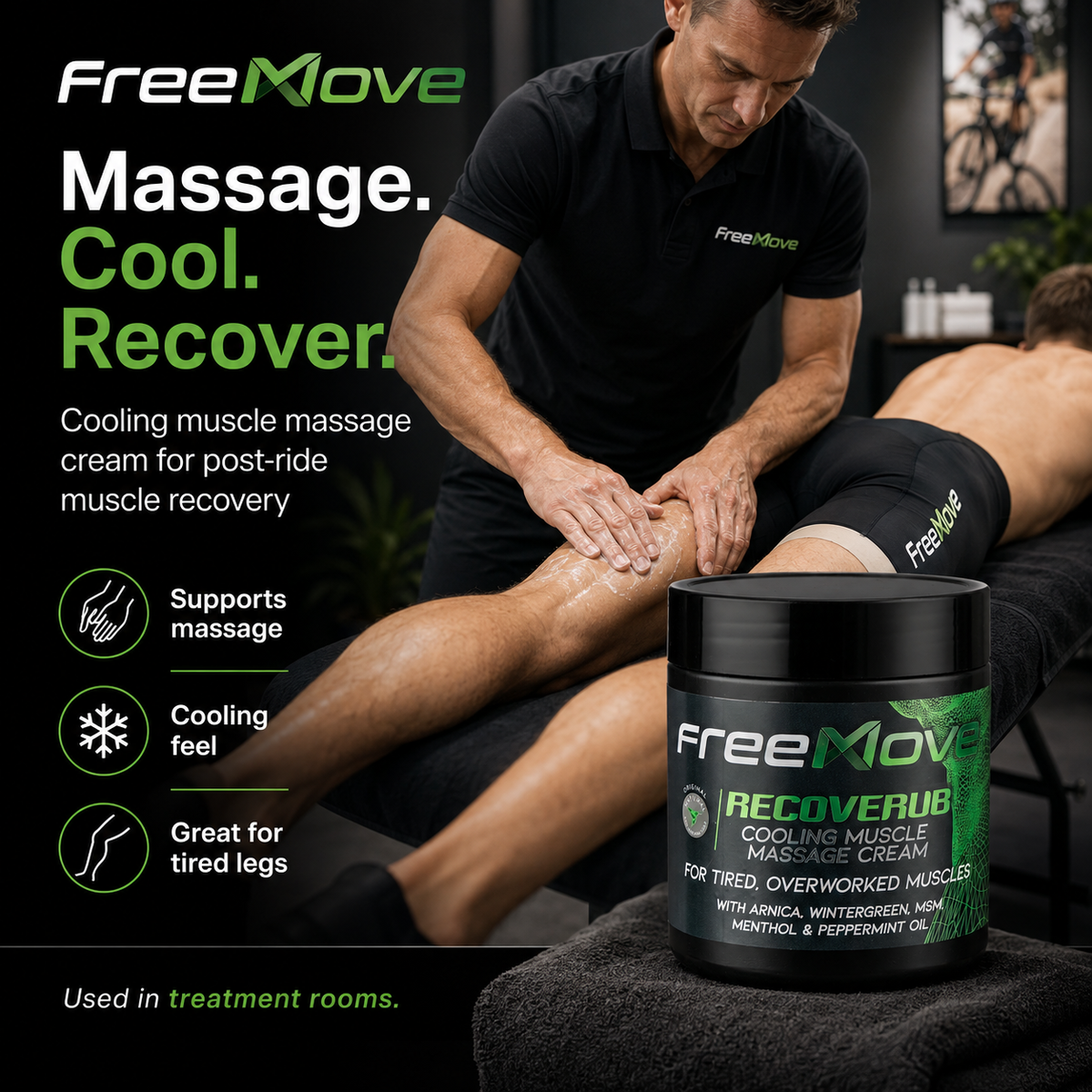 FreeMove RecoveRub Coolung Muscle Massage cream 500g
