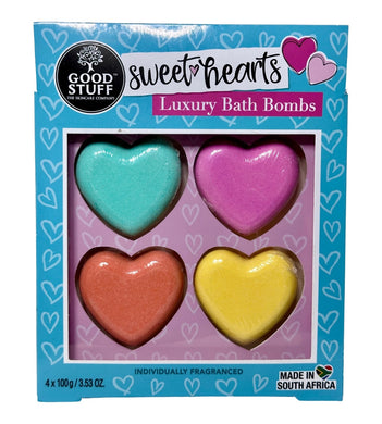 Sweet Hearts Luxury Bath Bombs (4pc) - Gift