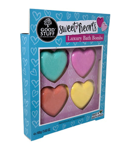 Sweet Hearts Luxury Bath Bombs (4pc) - Gift