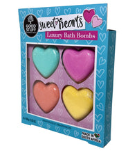Load image into Gallery viewer, Sweet Hearts Luxury Bath Bombs (4pc) - Gift