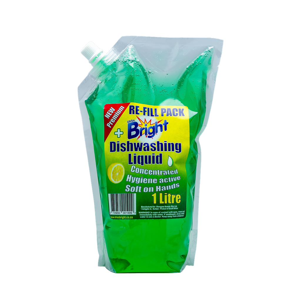 OhSoBright Premium Dishwashing Liquid Refill 1lt