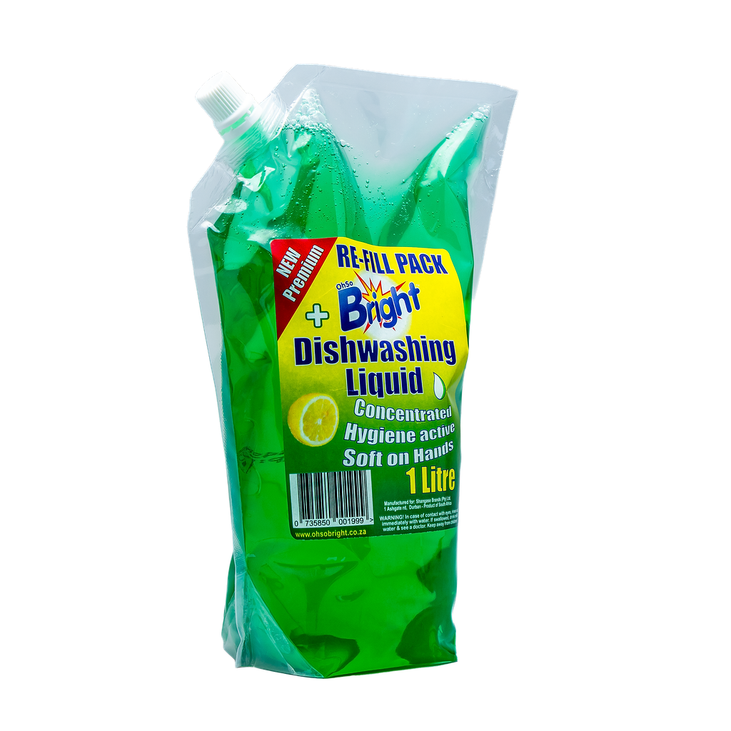 OhSoBright Premium Dishwashing Liquid Refill 1lt