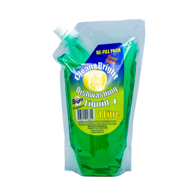 Clean & Bright Economy Dishwashing Liquid Refill 1lt