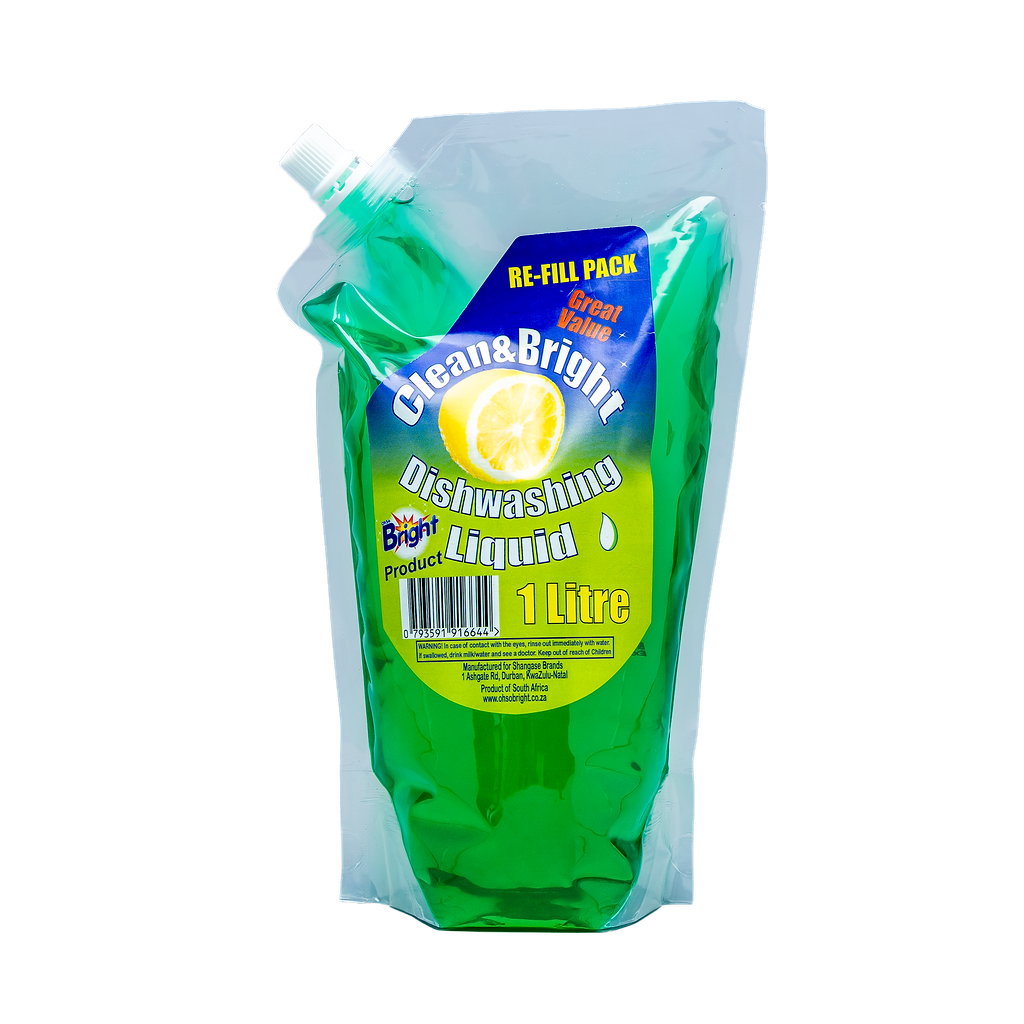 Clean & Bright Economy Dishwashing Liquid Refill 1lt