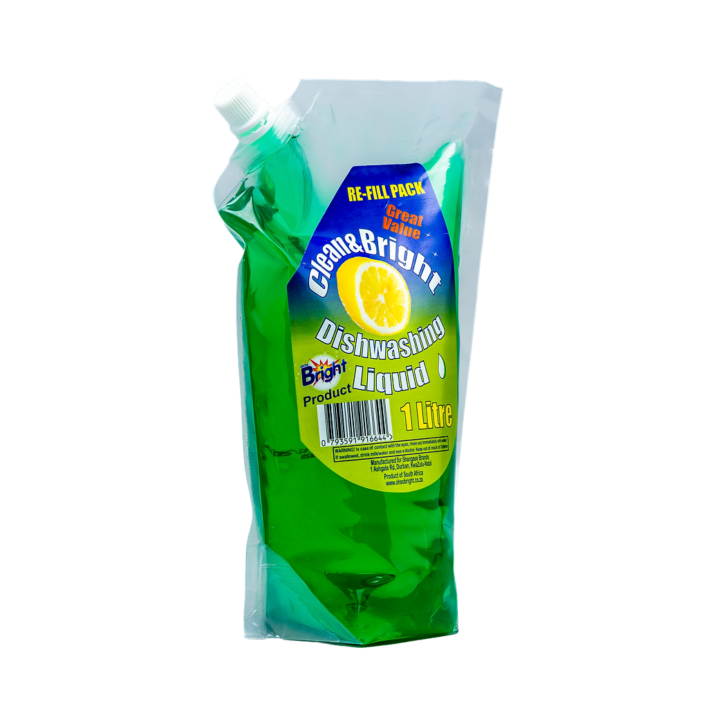 Clean & Bright Economy Dishwashing Liquid Refill 1lt