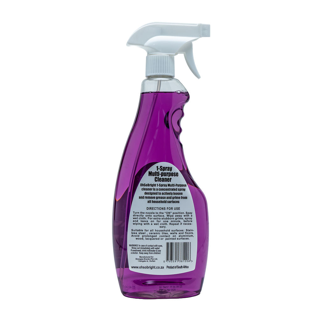 OhSoBright Concentrated Multi Purpose Cleaner Spray 750ml