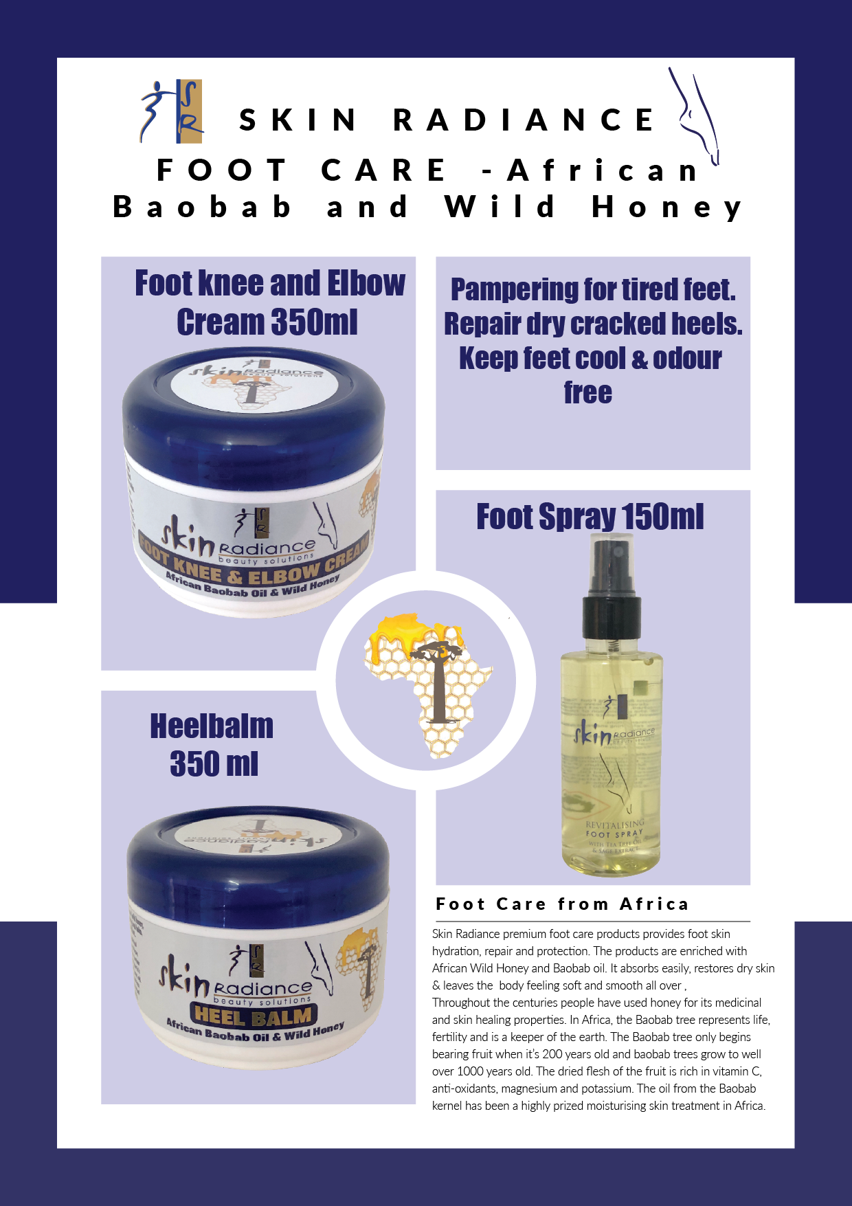 Skin Radiance foot care products